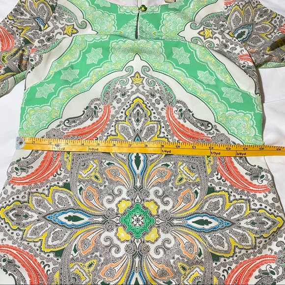 Banana Republic Women’s Tunic Warm Neutral Paisley Dress Size 0P - Picture 4 of 6